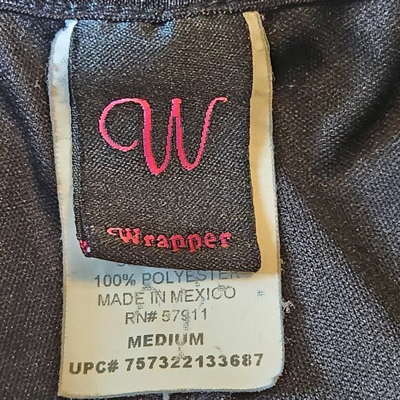 Wrapper Y2K Black & Pink Floral A-Line Knee-Length Skirt Size M - Picture 5 of 7